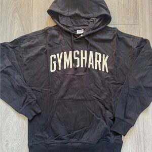 Mens Gymshark Worn Graphic Hoodie Black